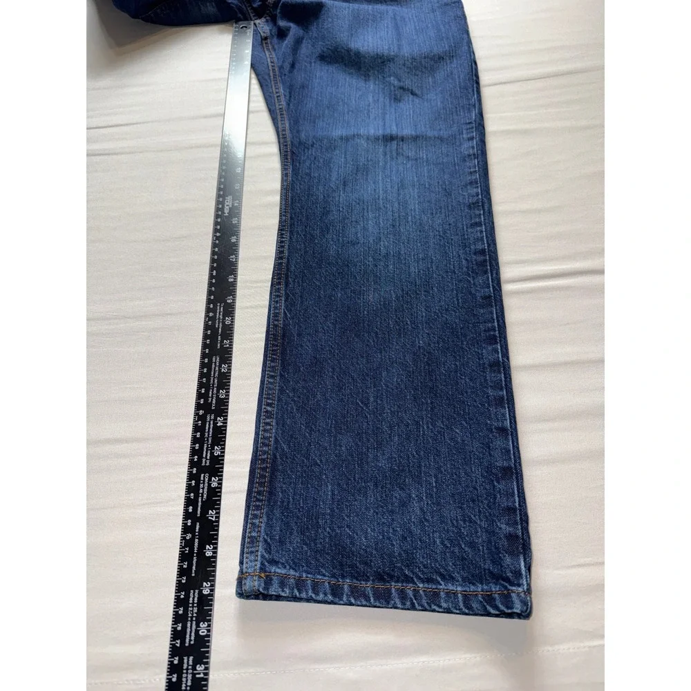 Carhartt Relaxed Fit Jeans Mens 34x30 Dark Wash Blue Denim BD5119-M Straight Leg